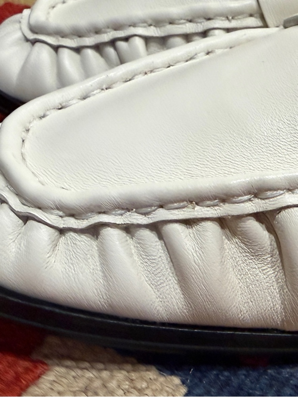 J. Crew Women's White Leather Penny Loafers - Picture 5 of 9